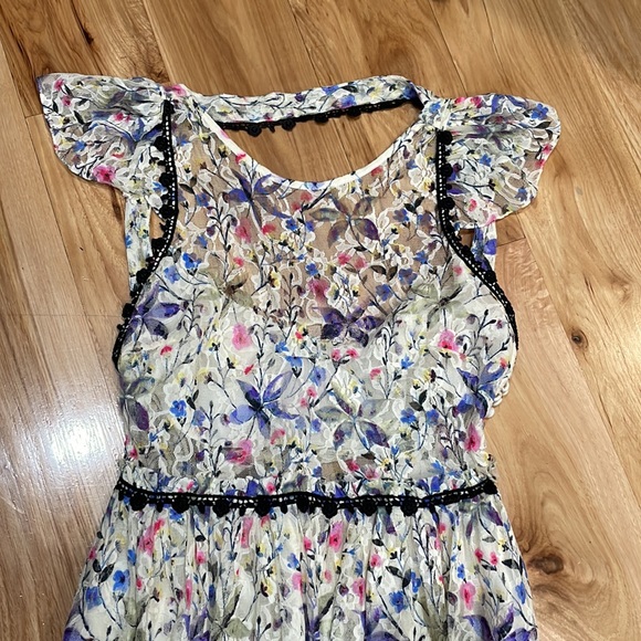 Free People Cherry Blossom Maxi Dress Spring Garden Combo 2 boho romantic lined - Picture 4 of 10